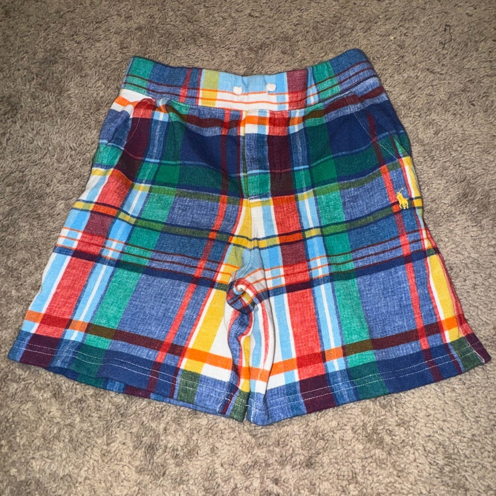 Boys Polo Ralph Lauren Plaid Shorts-Size 10/12